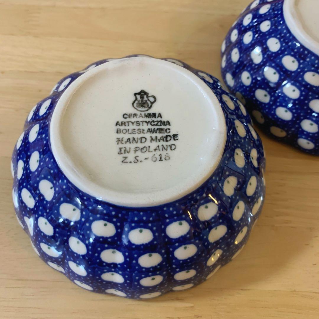 ポーリッシュポタリー ドヌーブ シェルボウル ２個セット