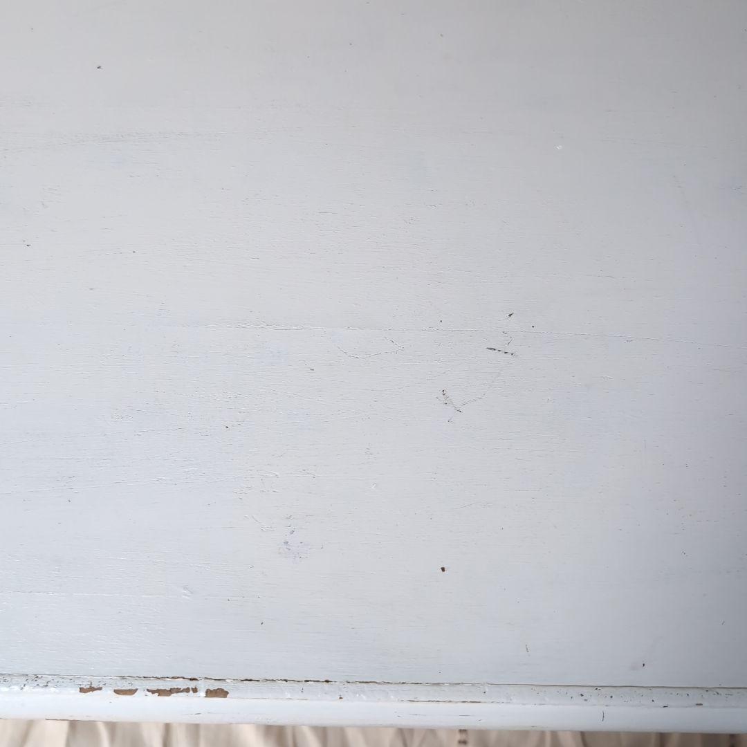 セール★フランスアンティーク　ペイント白　テーブル　コンソールテーブル