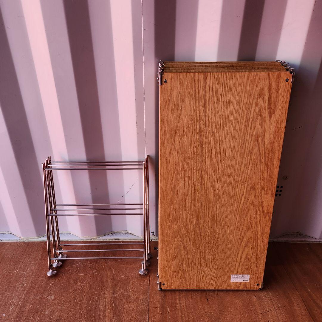 廃盤　無印良品 ステンレスユニットシェルフ オーク材 AVラックセット　84cm