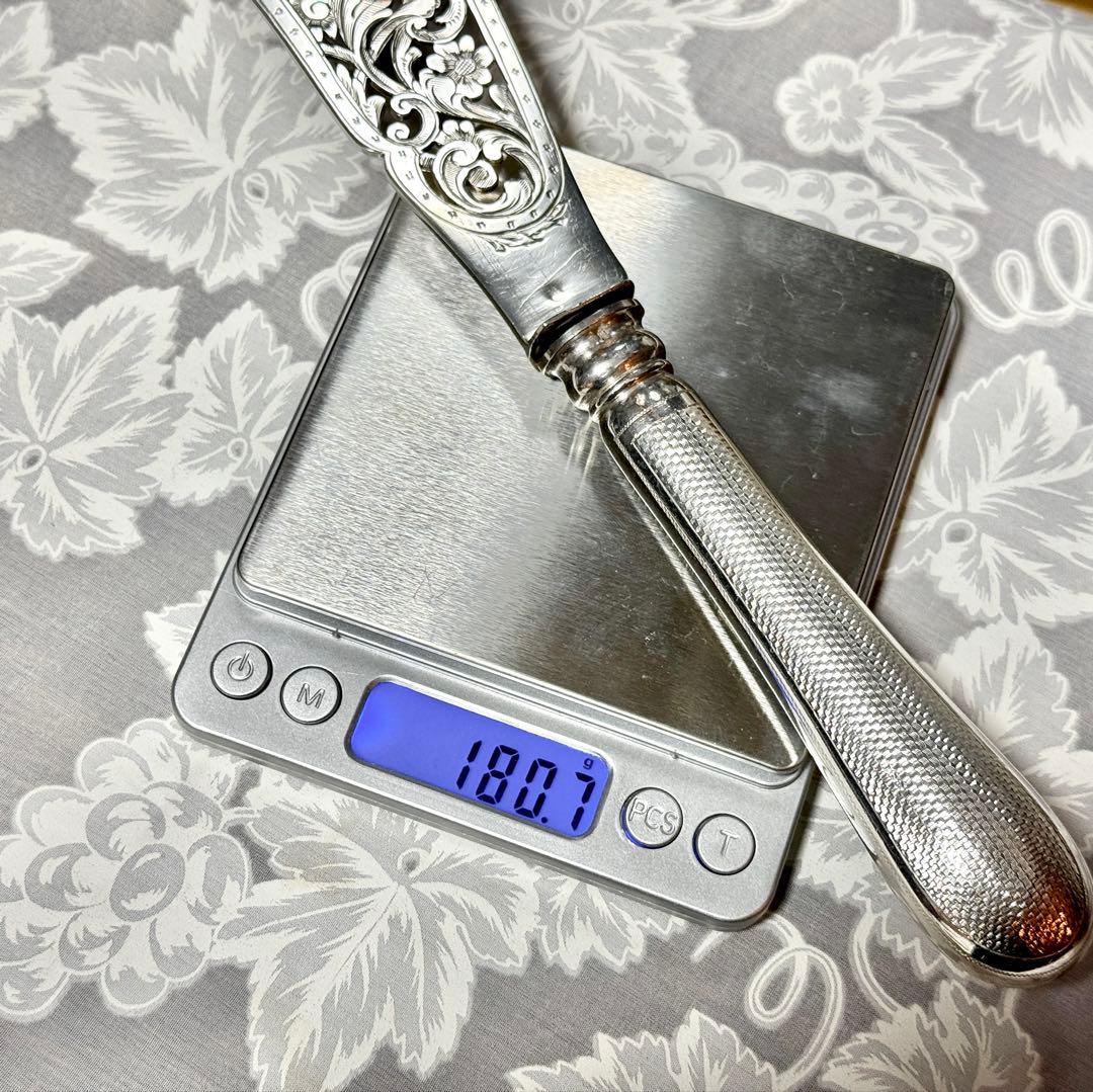 アンティーク シルバー サーバーフォーク&ナイフ 純銀