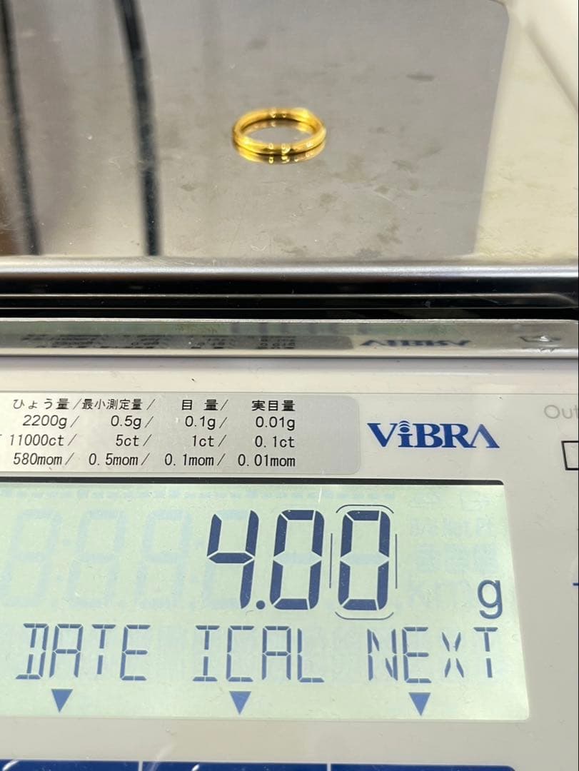 メル24344純金 オーダー無地リング 約4.0gハンドメイド