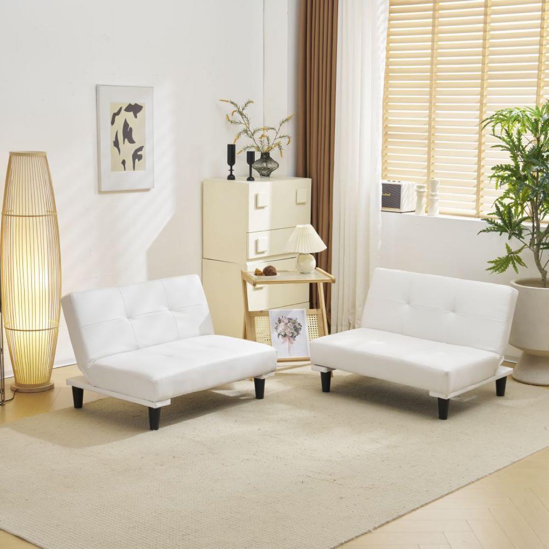 【新品】省スペース2人用ロータイプソファベッド