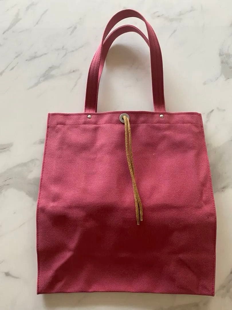 一澤信三郎帆布 小豆色トートバッグ