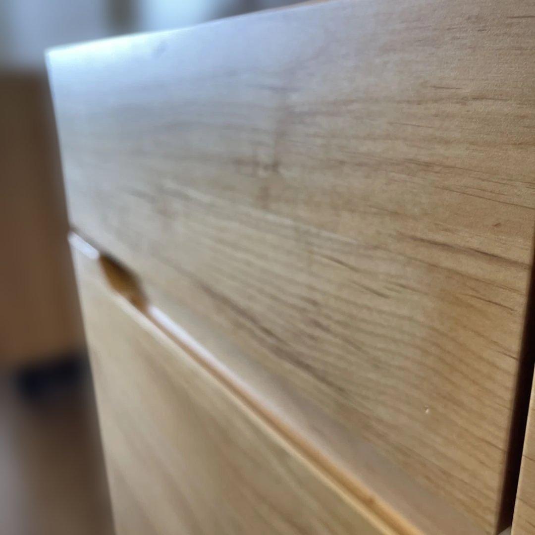 【ベルメゾン】アルダー材 キャビネット / リビングボード 幅80cm 日本製