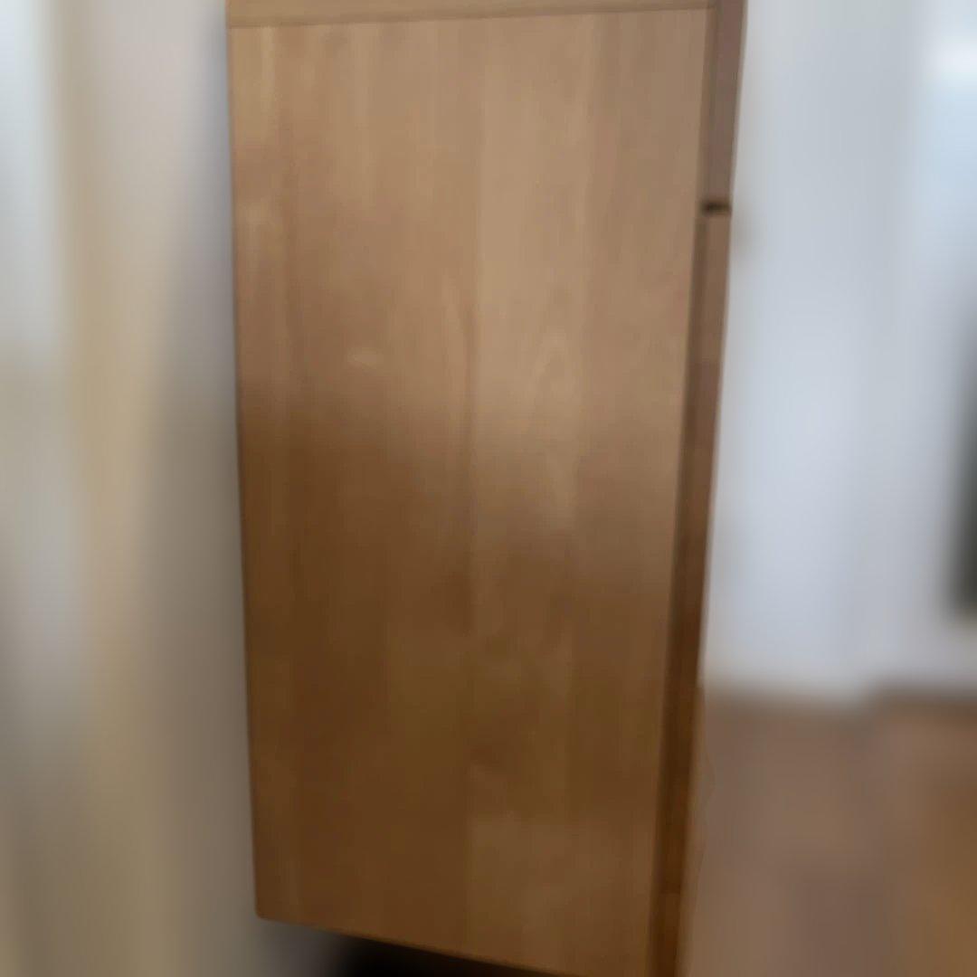 【ベルメゾン】アルダー材 キャビネット / リビングボード 幅80cm 日本製