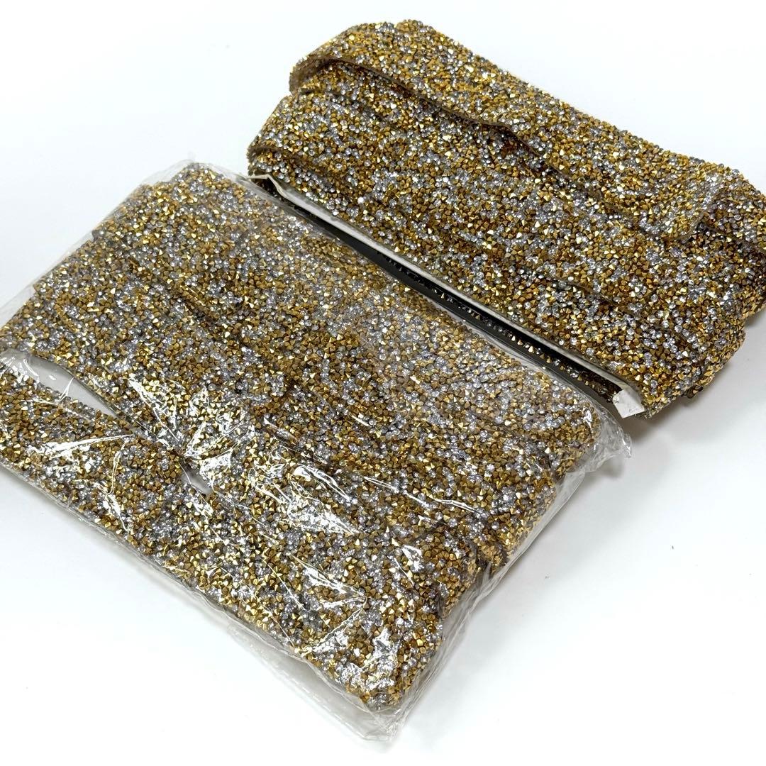 キラキラストーンシール ゴールド×シルバー 18m