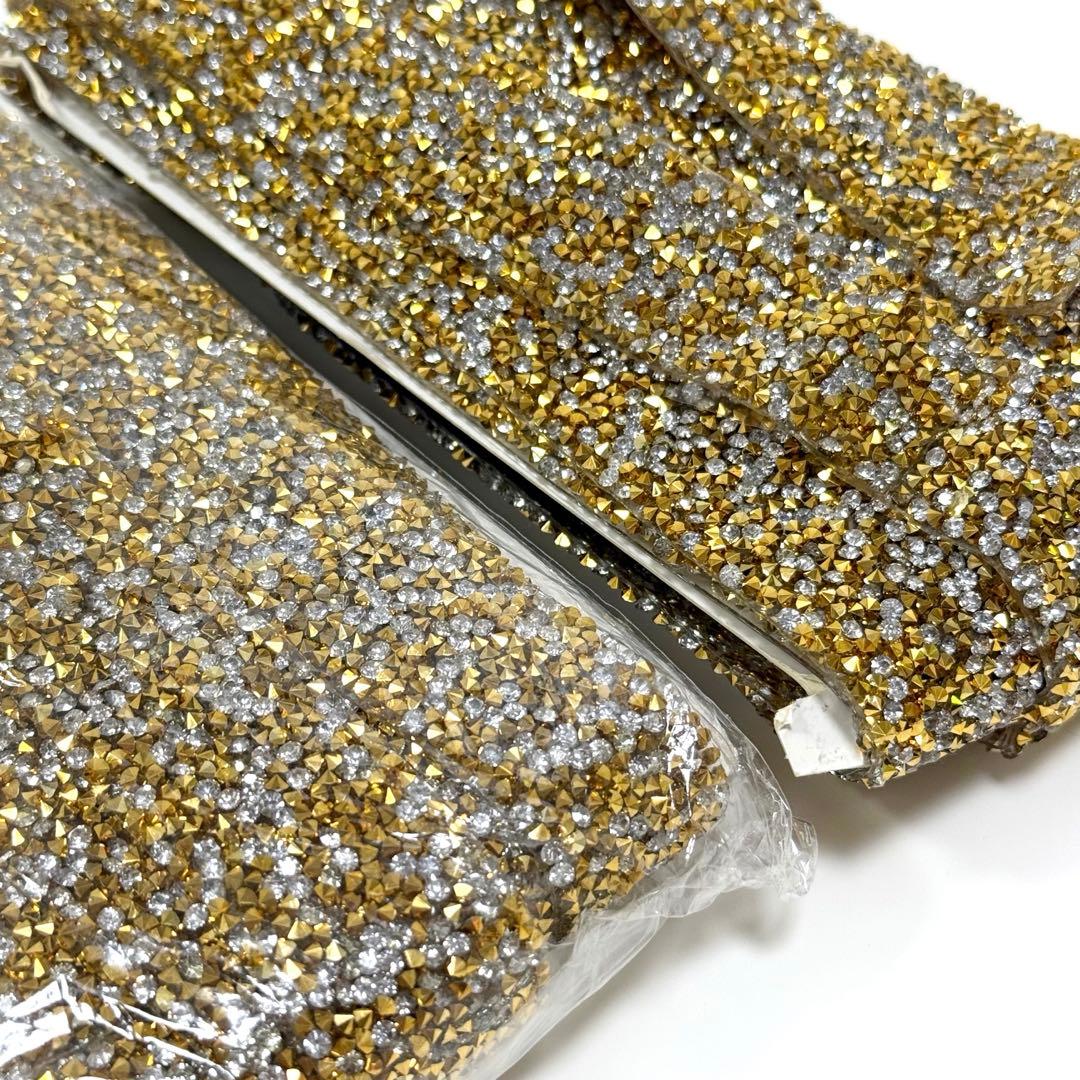 キラキラストーンシール ゴールド×シルバー 18m