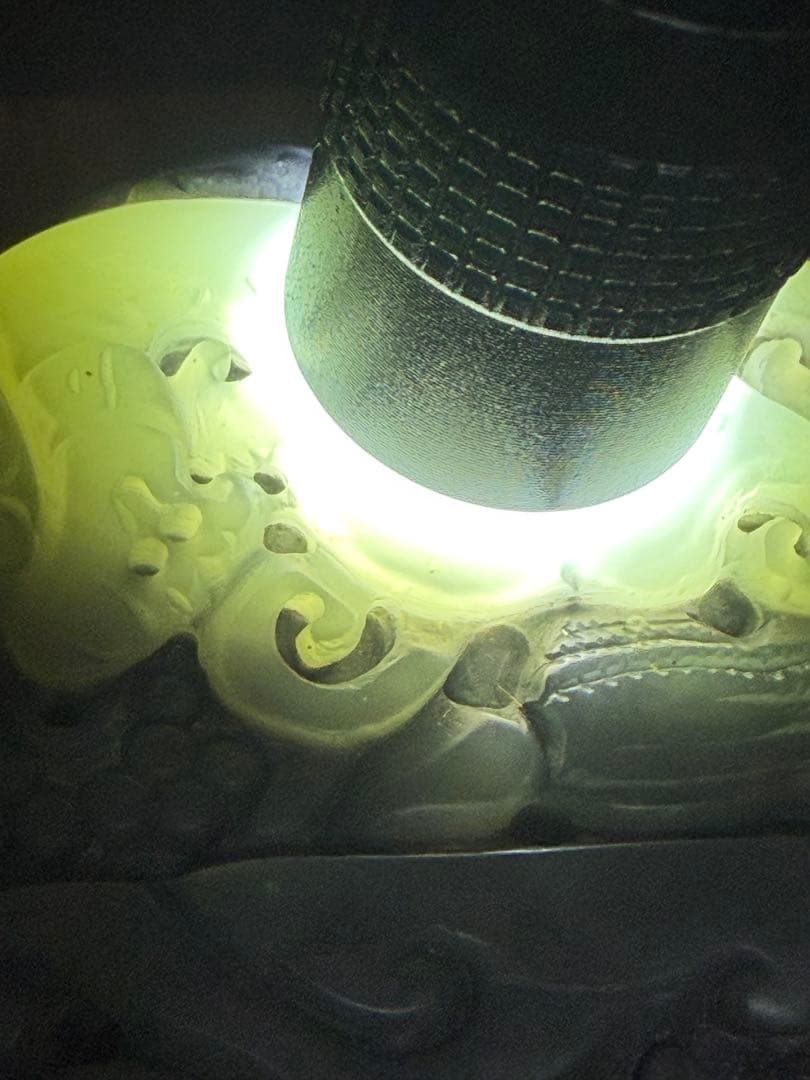 逸品！和田玉★青花点墨の置物、ストラップにも証明書付き