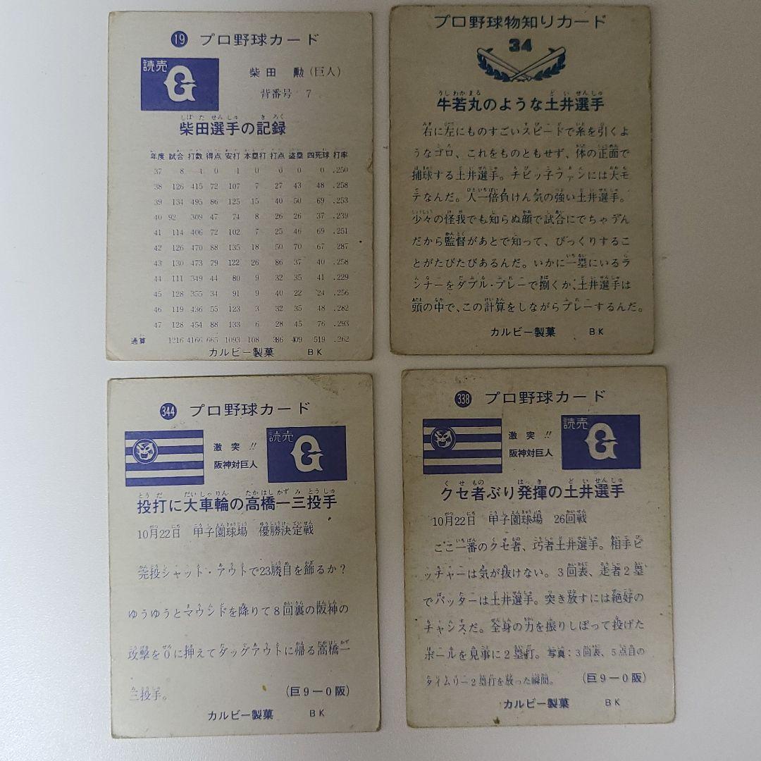 プロ野球カード1973年度版読売ジャイアンツ