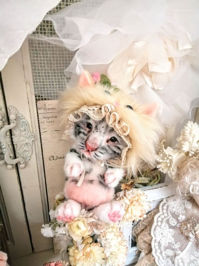 本日限定価格❤️虎ベビちゃん♡ホワイトタイガー♡アートドール♡ぬいぐるみ♡