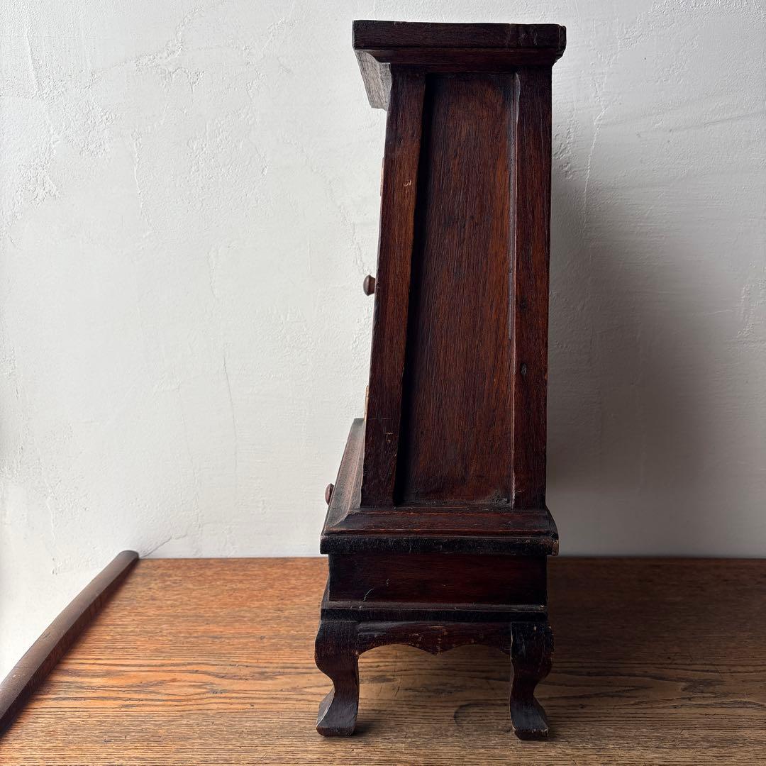 木製 ミニキャビネット アンティーク風 ヴィンテージ アジアン家具 戸棚 猫脚