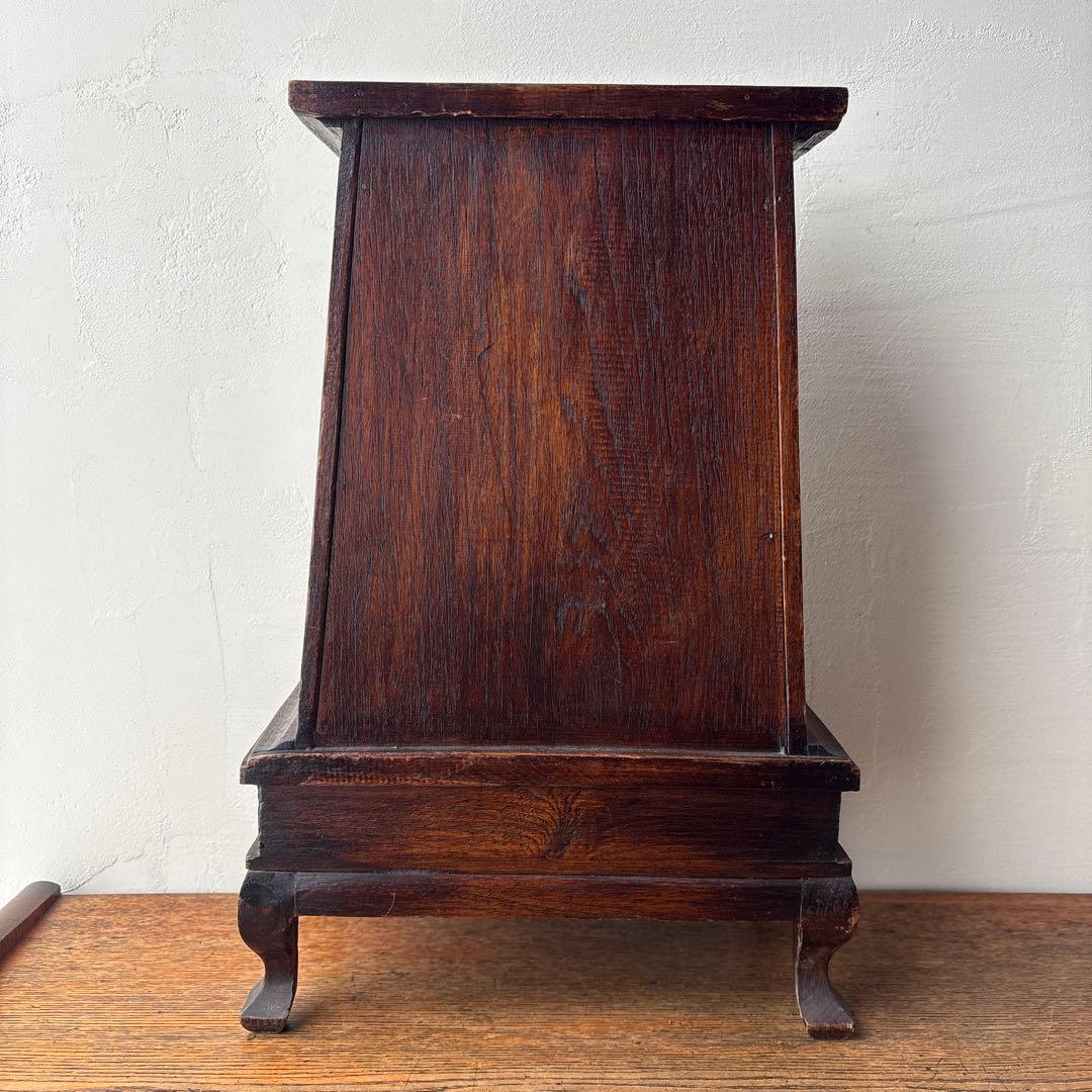 木製 ミニキャビネット アンティーク風 ヴィンテージ アジアン家具 戸棚 猫脚