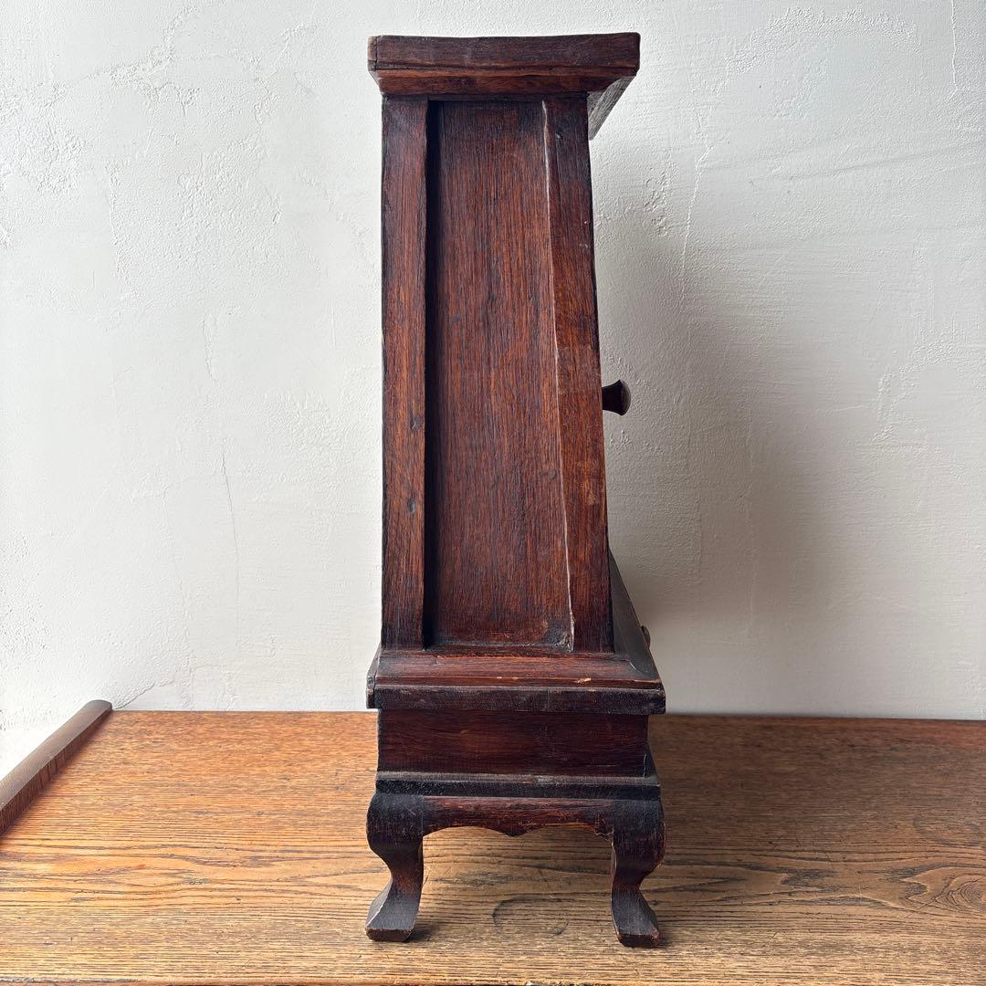 木製 ミニキャビネット アンティーク風 ヴィンテージ アジアン家具 戸棚 猫脚