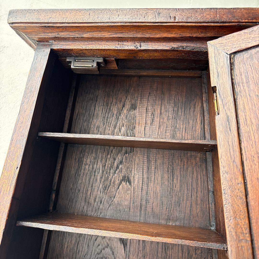 木製 ミニキャビネット アンティーク風 ヴィンテージ アジアン家具 戸棚 猫脚