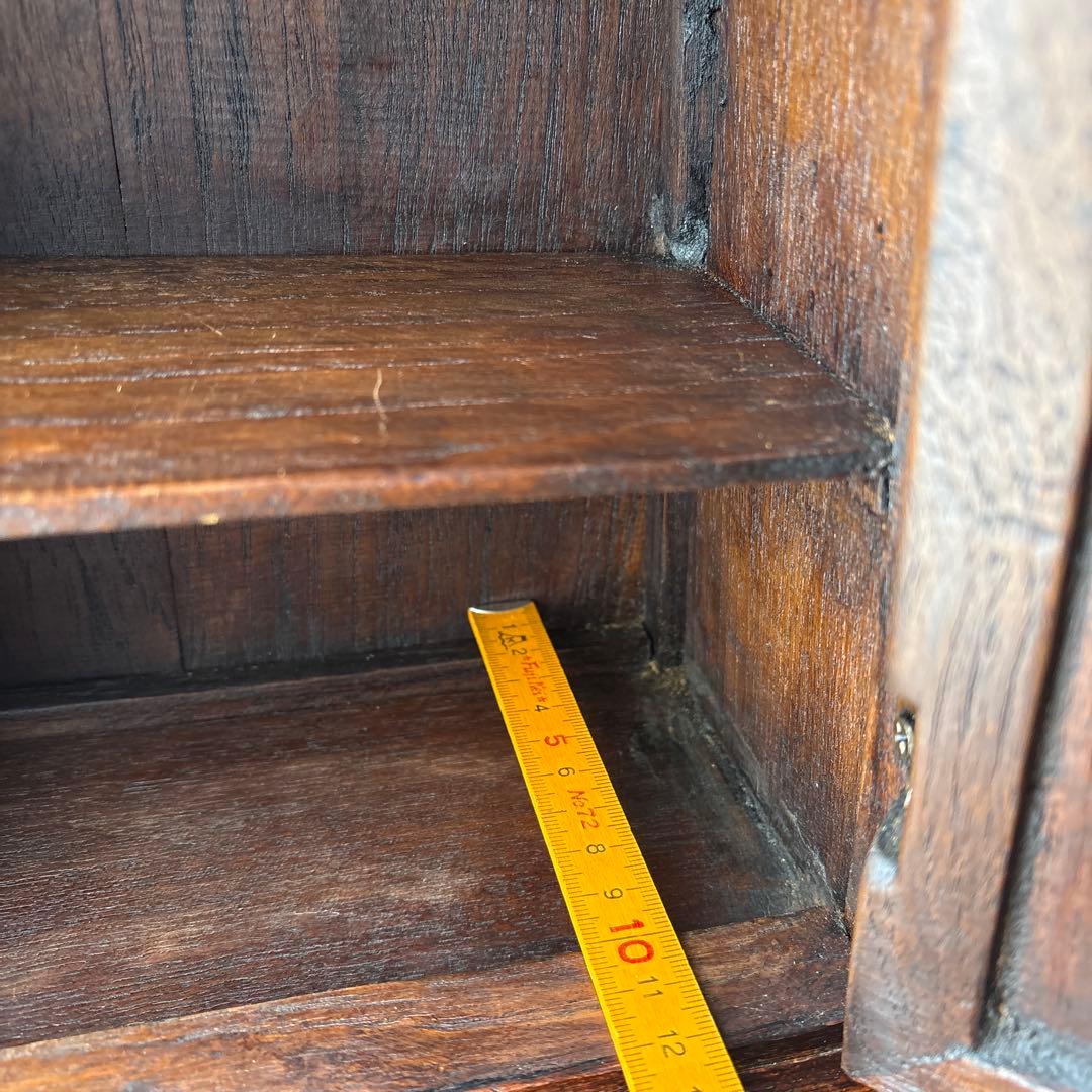 木製 ミニキャビネット アンティーク風 ヴィンテージ アジアン家具 戸棚 猫脚