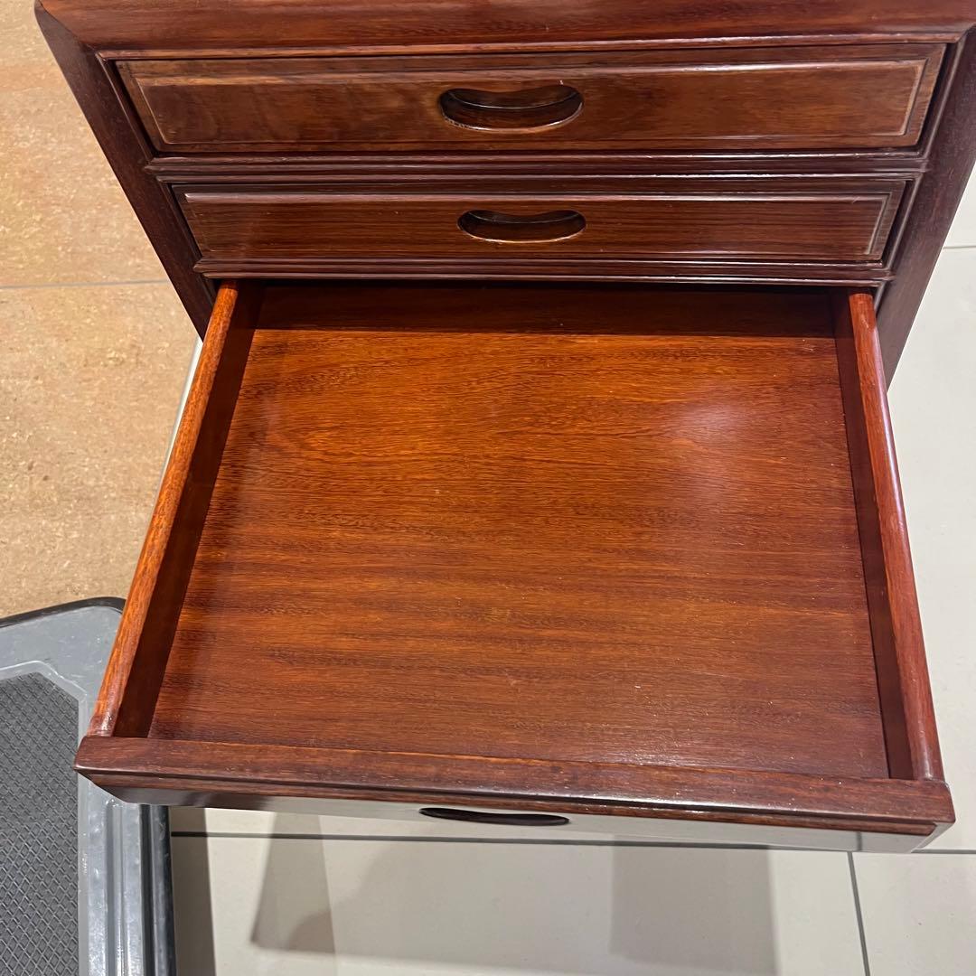 唐木 引き出し サイドチェスト 花梨 無垢材 和家具 和モダン