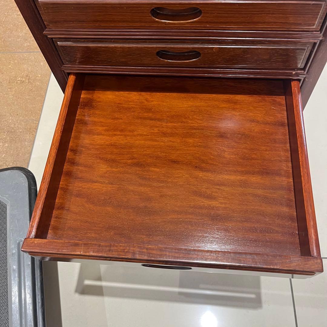 唐木 引き出し サイドチェスト 花梨 無垢材 和家具 和モダン