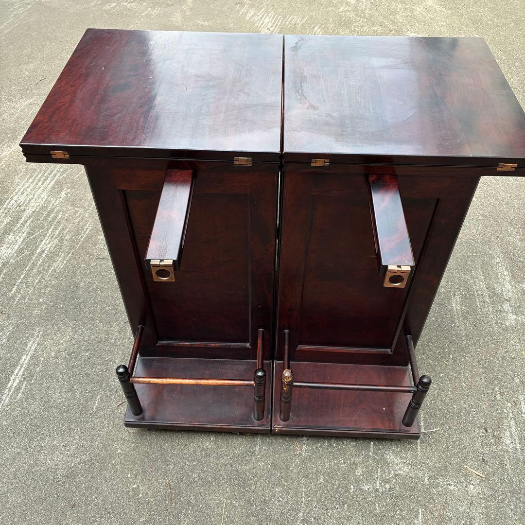 北海道民芸家具 多機能伸長式ワゴン キッチンワゴン 樺材 キャスター付 希少