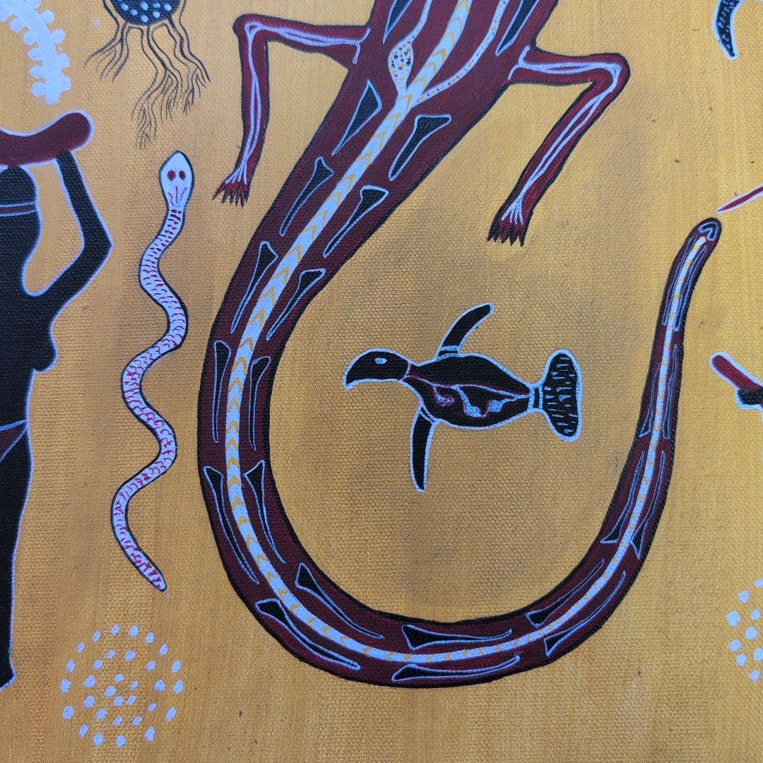 アボリジニアート 絵画 K. L. Archer、37✕48（額面）