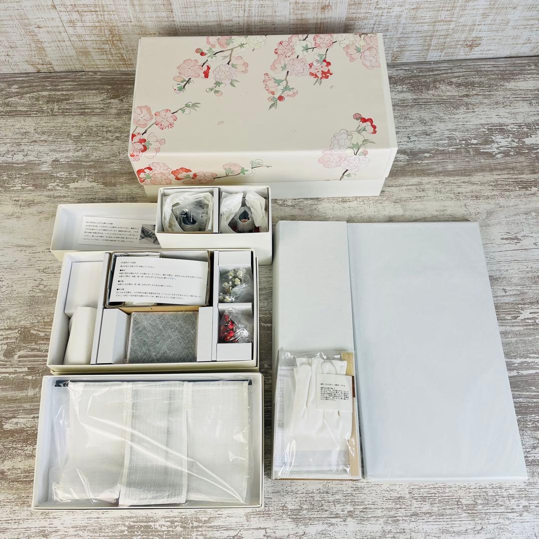 【新品未使用】中川政七商店　節句飾り【雛】手織り麻の木目込み雛飾り　高級雛人形