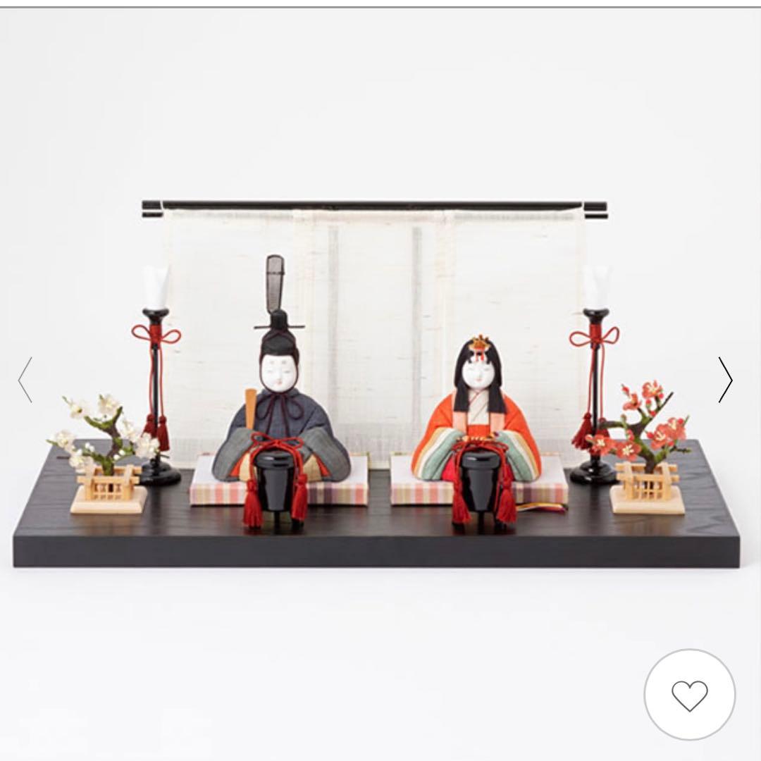 【新品未使用】中川政七商店　節句飾り【雛】手織り麻の木目込み雛飾り　高級雛人形