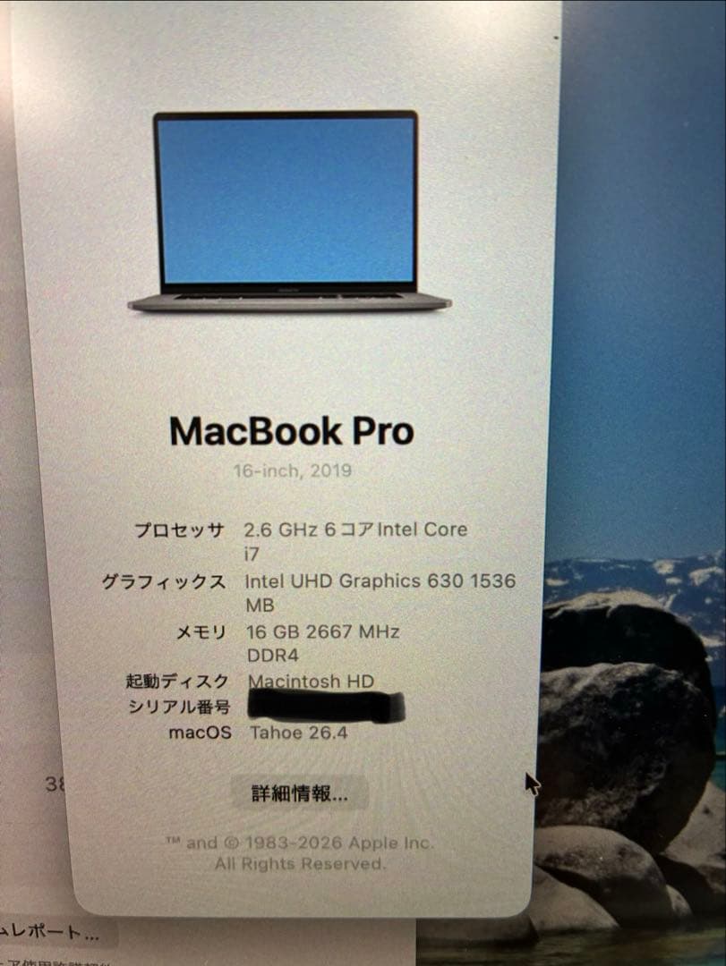 MacBook Pro 2019 16インチ usキーボード　512GB