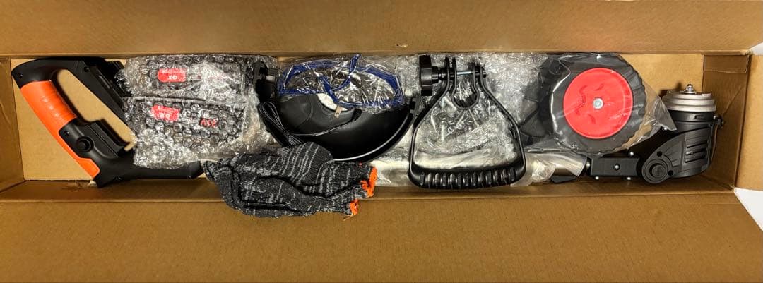 2025年新型 1800W芝刈り機 伸縮式 3段階調整替刃付属 二重安全ロック