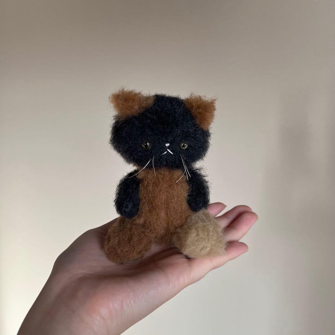 ミケ　猫　ハンドメイド　ぬいぐるみ　作家　テディベア　アートドール　324