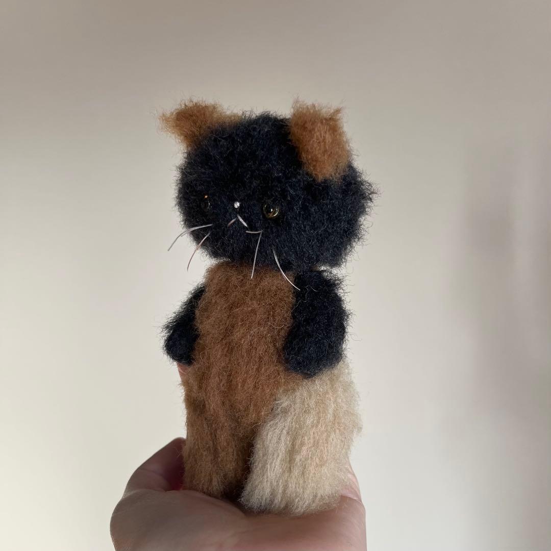 ミケ　猫　ハンドメイド　ぬいぐるみ　作家　テディベア　アートドール　324