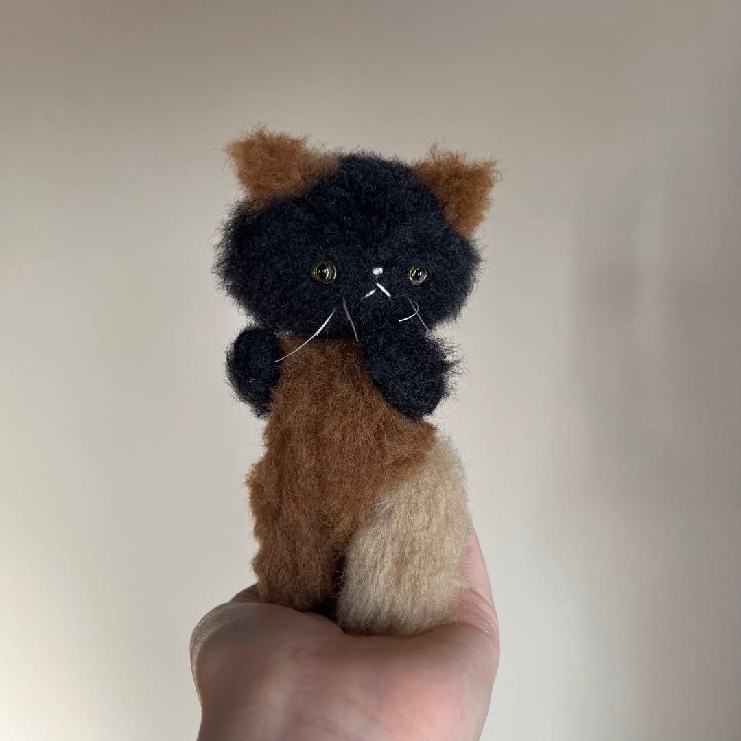 ミケ　猫　ハンドメイド　ぬいぐるみ　作家　テディベア　アートドール　324