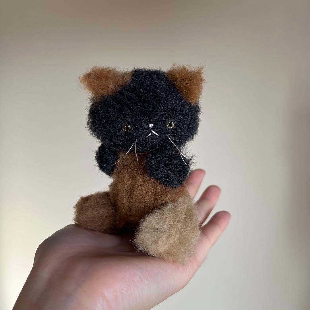 ミケ　猫　ハンドメイド　ぬいぐるみ　作家　テディベア　アートドール　324