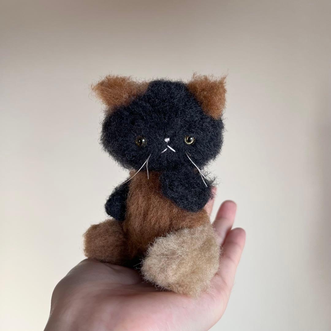 ミケ　猫　ハンドメイド　ぬいぐるみ　作家　テディベア　アートドール　324