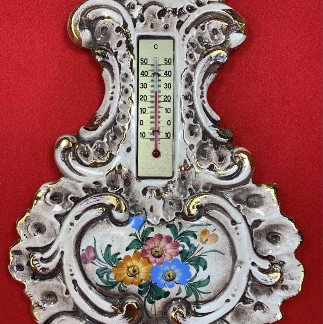 美品　カポディモンテ？イタリア　温度計