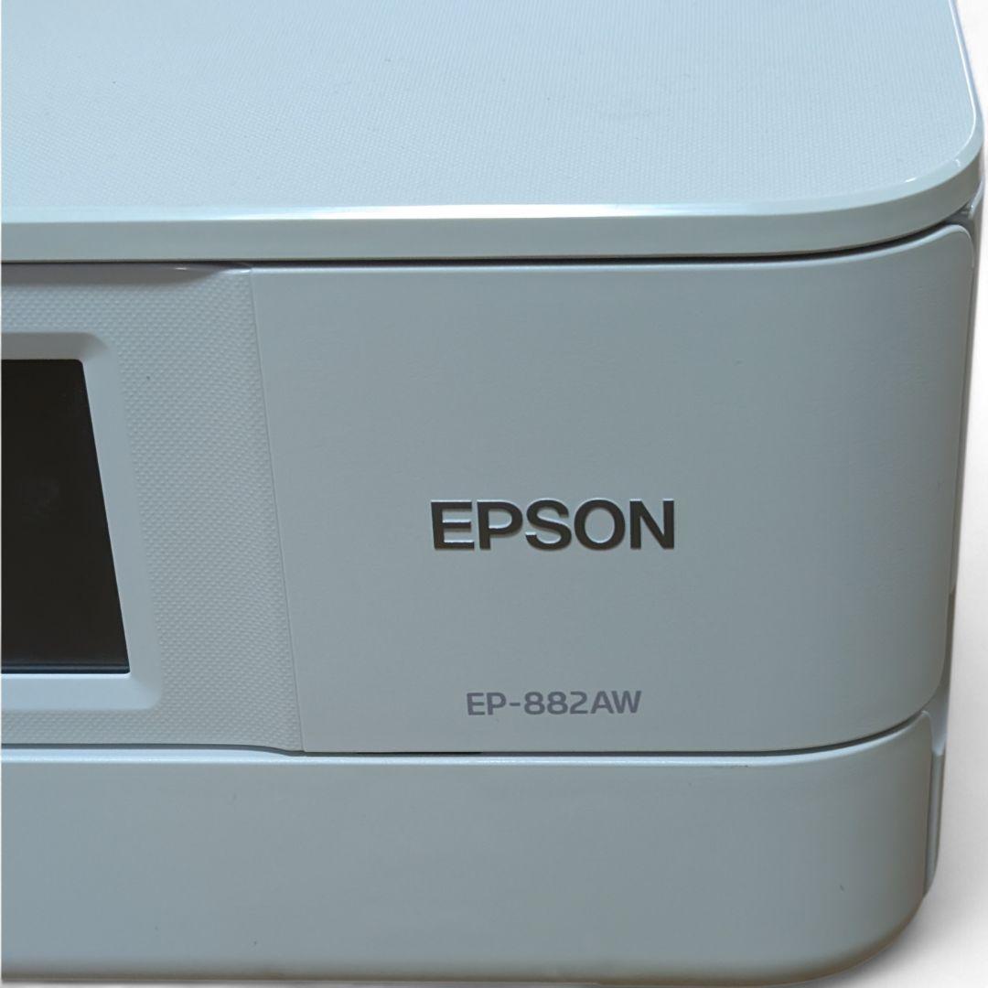 EPSON プリンター EP-882AW ホワイト カラリオ インクジェット