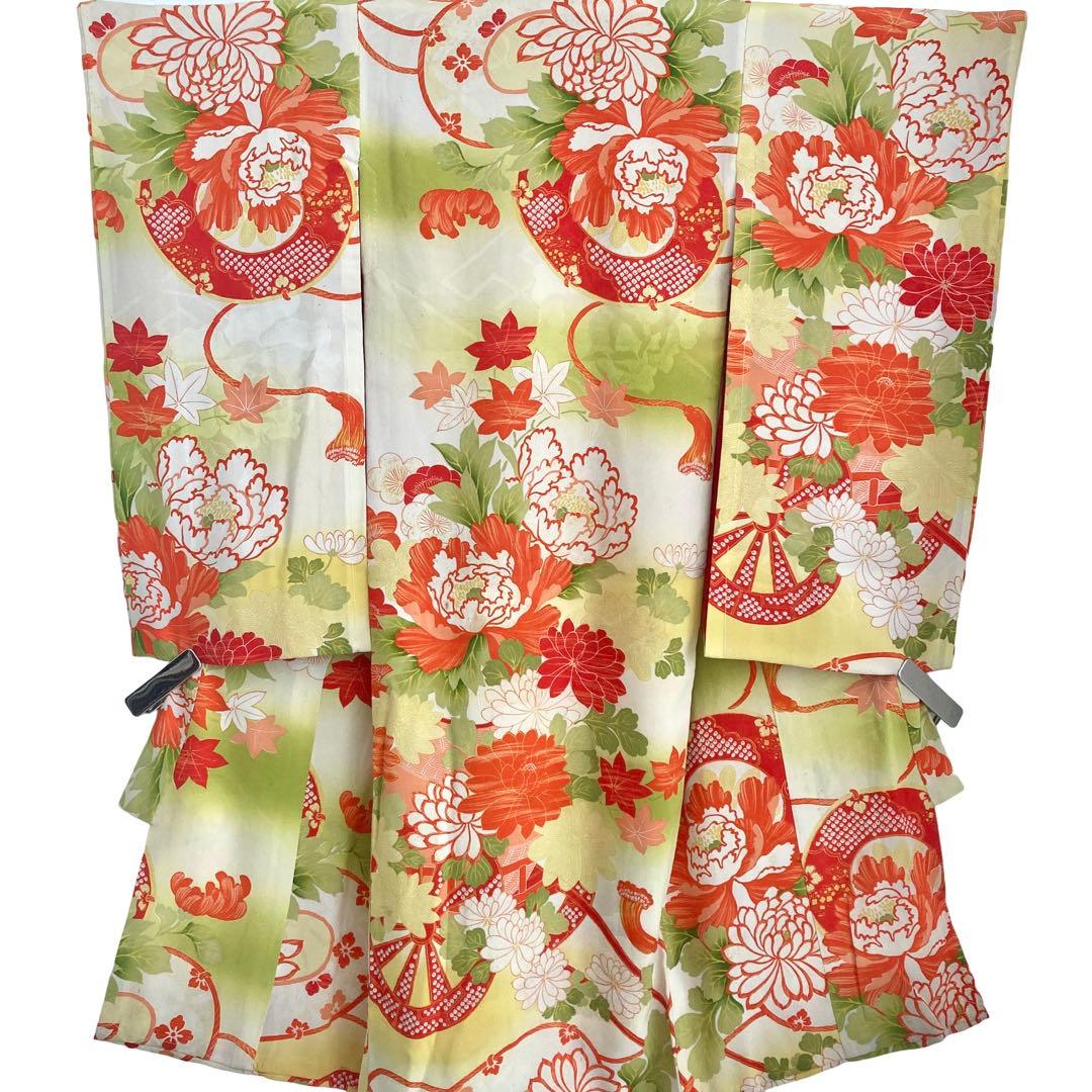 ★アンティーク　女の子　子供着物　3歳　七五三　　大正ロマン　NO48