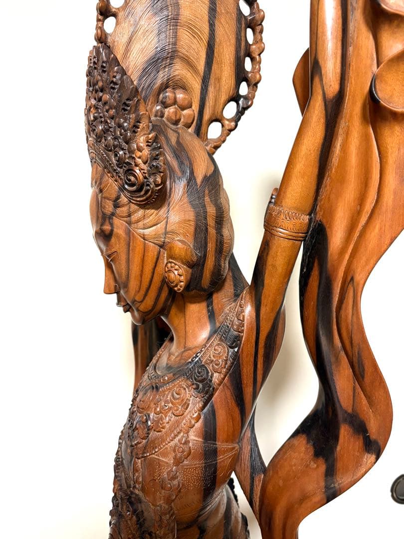 【130cm】 バリ　木製彫刻 女性像
