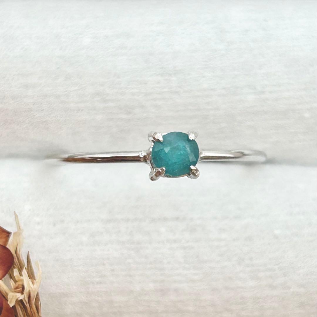 0.2ct超え！マットネオンなパライバトルマリン 15号リング