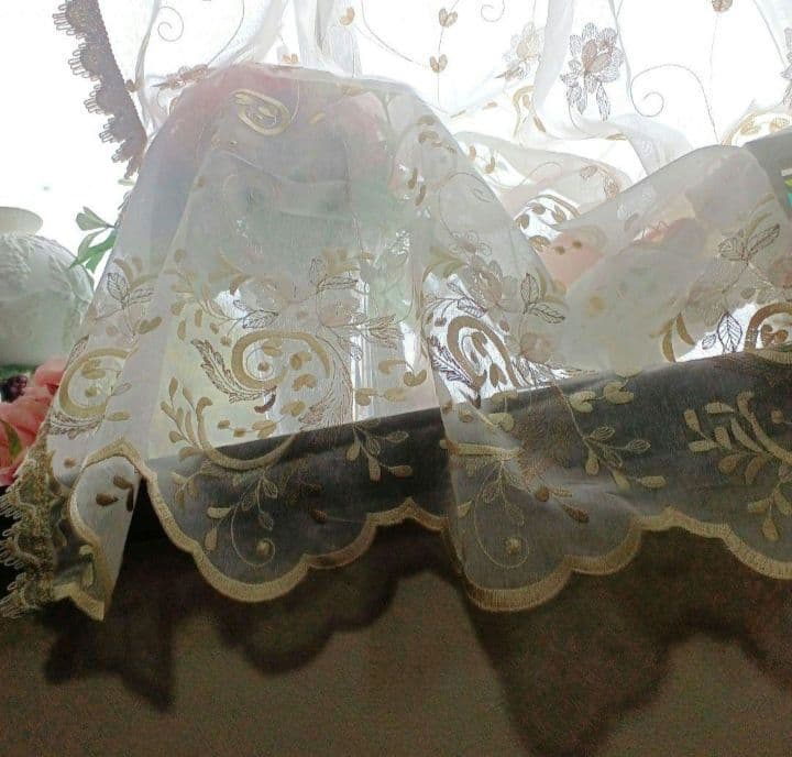 カフェカーテン【momo様　トルコレース　ダブルデザイン②】ハンドメイド