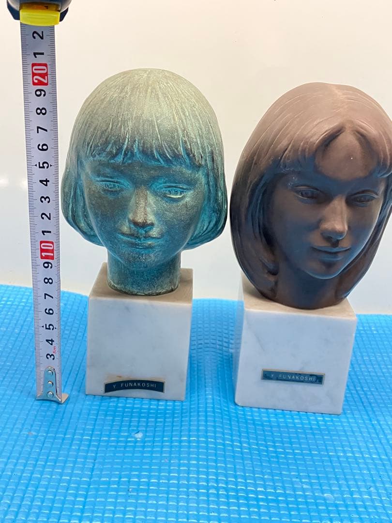 A0302)舟越保武 ブロンズ像　アンア　K嬢　2体セット