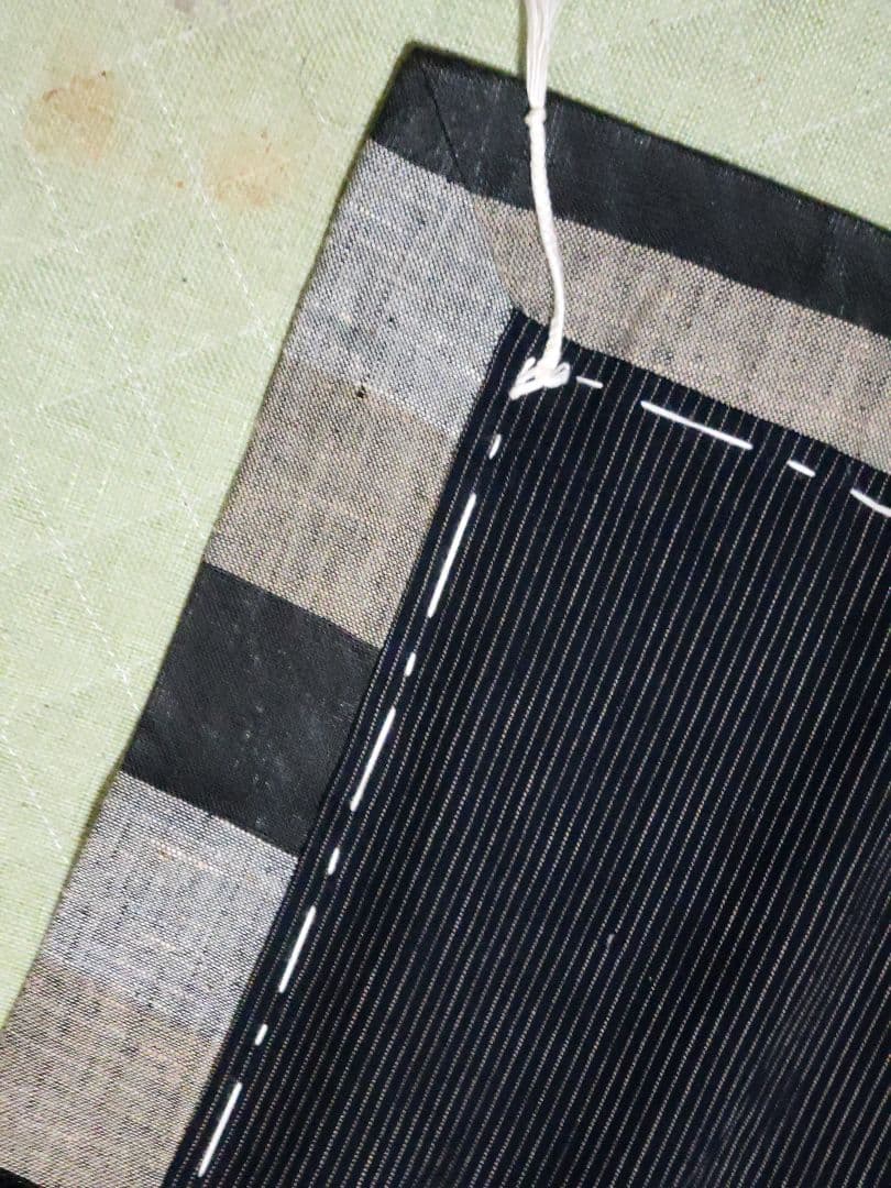 藍染め　古布　木綿　芸術　高級手芸品　140 × 138cm　テーブルクロス