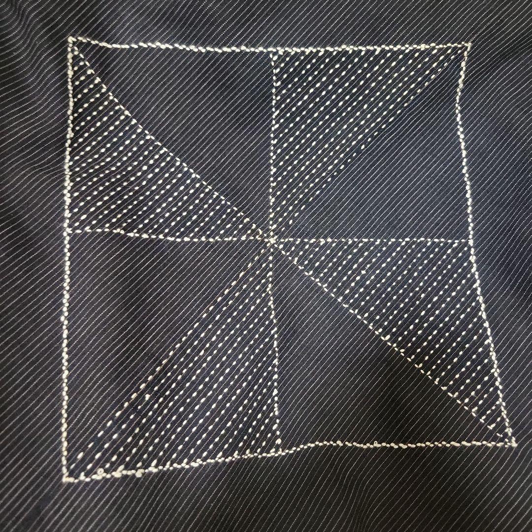 藍染め　古布　木綿　芸術　高級手芸品　140 × 138cm　テーブルクロス