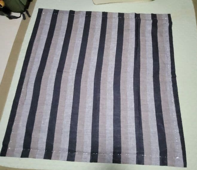 藍染め　古布　木綿　芸術　高級手芸品　140 × 138cm　テーブルクロス