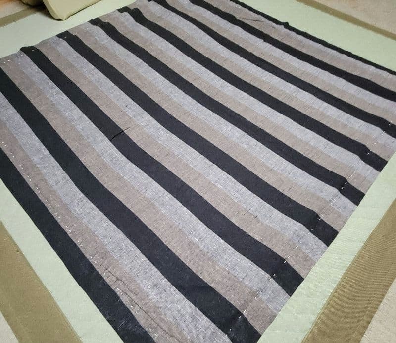 藍染め　古布　木綿　芸術　高級手芸品　140 × 138cm　テーブルクロス