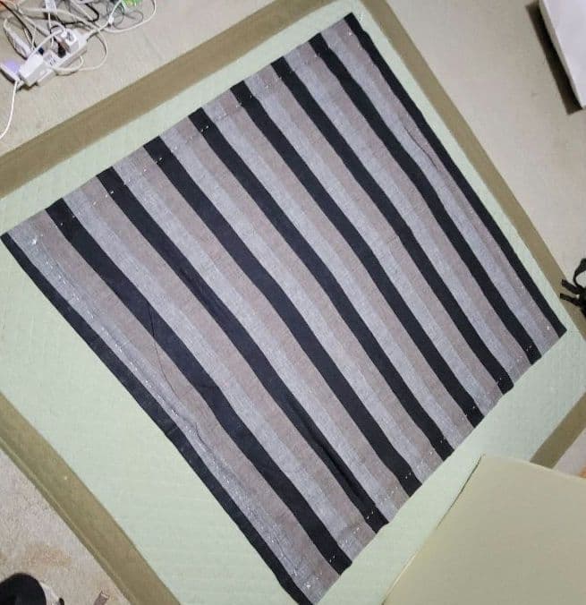 藍染め　古布　木綿　芸術　高級手芸品　140 × 138cm　テーブルクロス