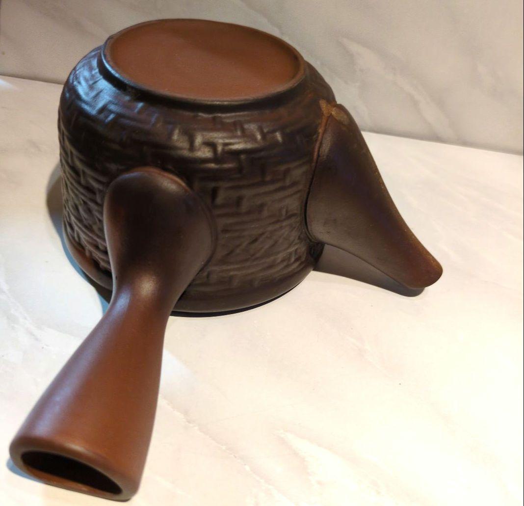 【急須】赤茶色１客　お茶屋さんにて購入　中古品