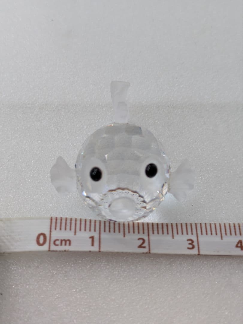 Swarovski スワロフスキー クリスタル フグ魚型置物 Used品