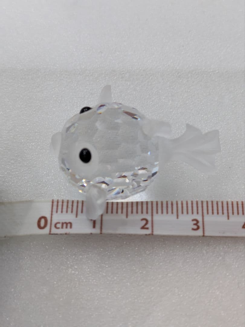 Swarovski スワロフスキー クリスタル フグ魚型置物 Used品