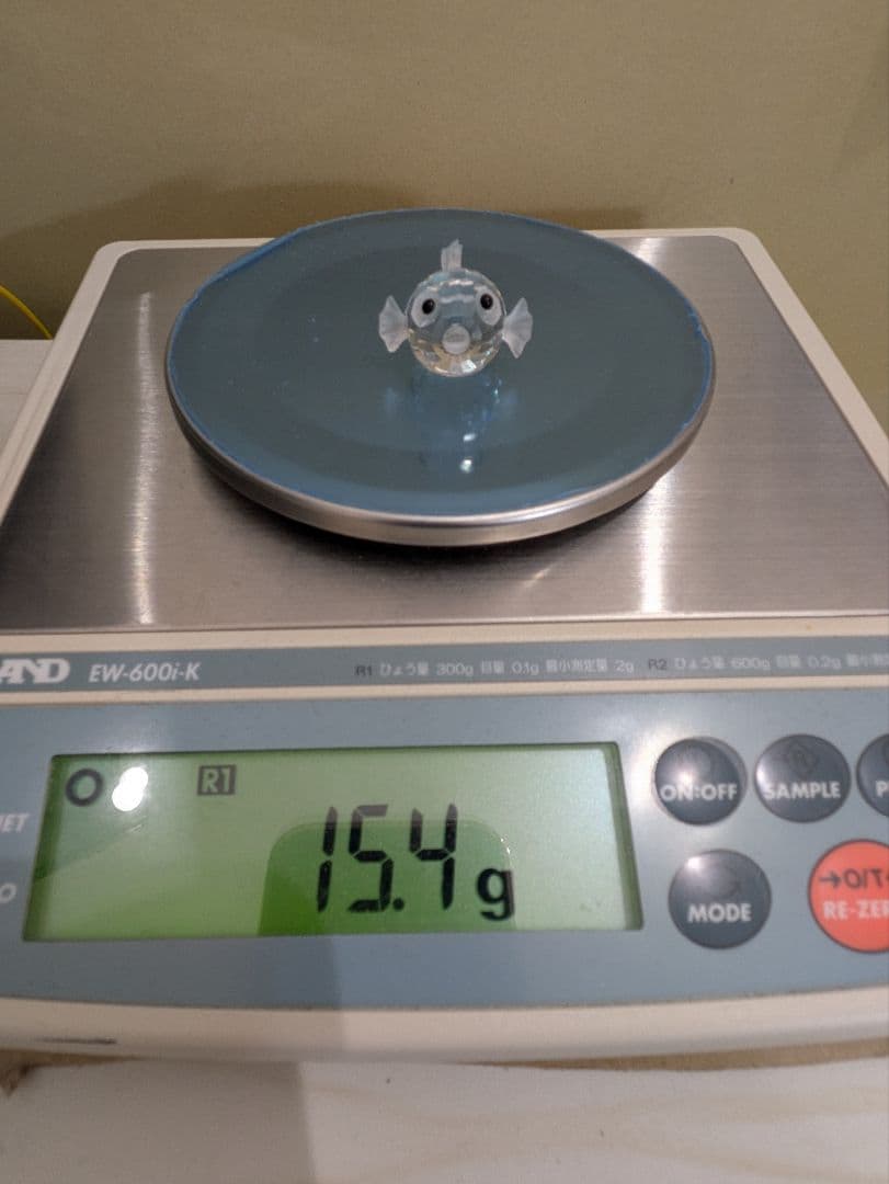 Swarovski スワロフスキー クリスタル フグ魚型置物 Used品