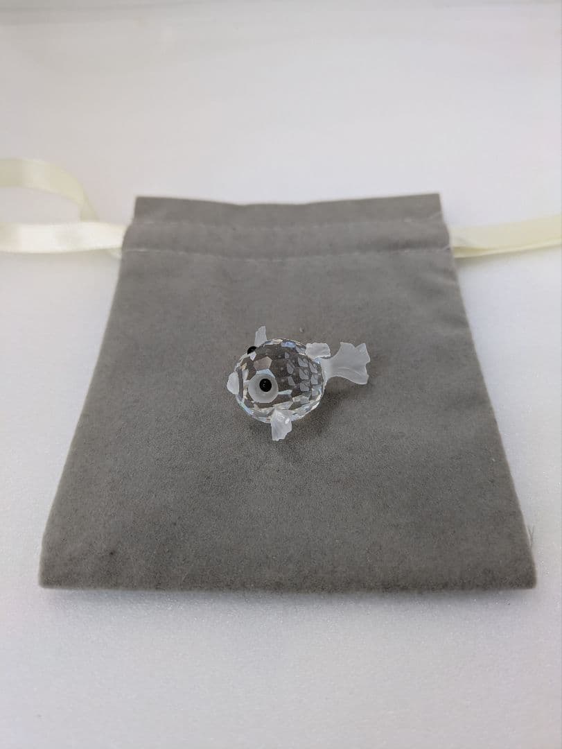 Swarovski スワロフスキー クリスタル フグ魚型置物 Used品