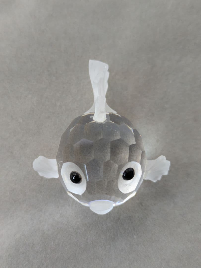 Swarovski スワロフスキー クリスタル フグ魚型置物 Used品